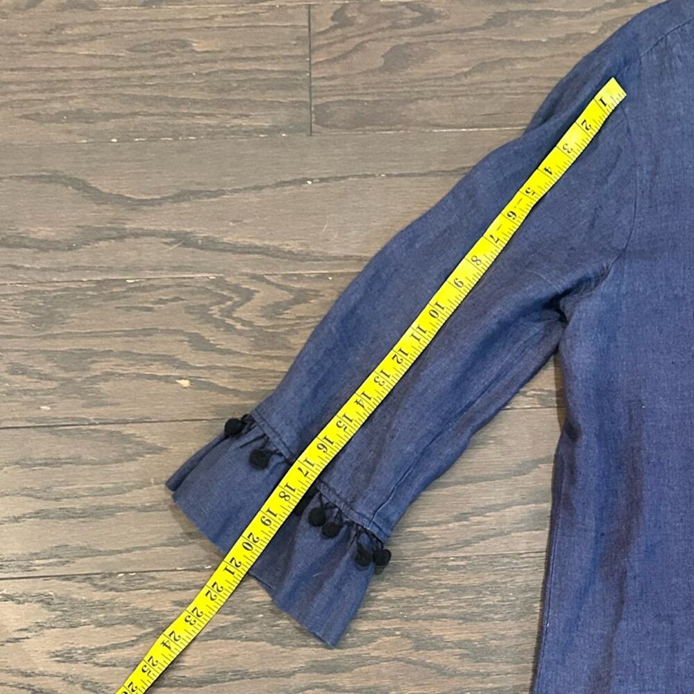 CJ Laing Navy Linen Tunic Dress Cover Up Size XL - Picture 8 of 11